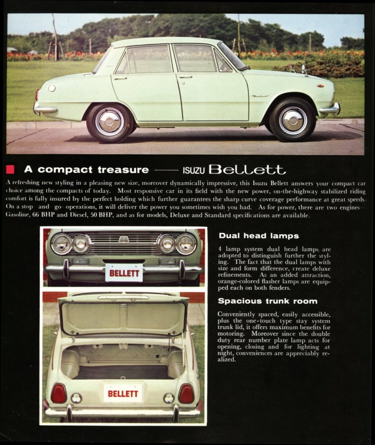 1964 Isuzu Bellett 1500 brochure - English language - single sheet, 6 panels - panel 05.jpg