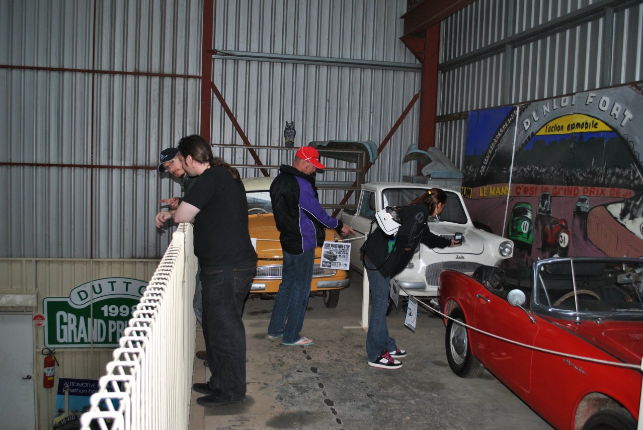 18 - Goolwa Motor Museum - Ant, Ross, Stickman and Liz with Lightburn Zeta ute.JPG