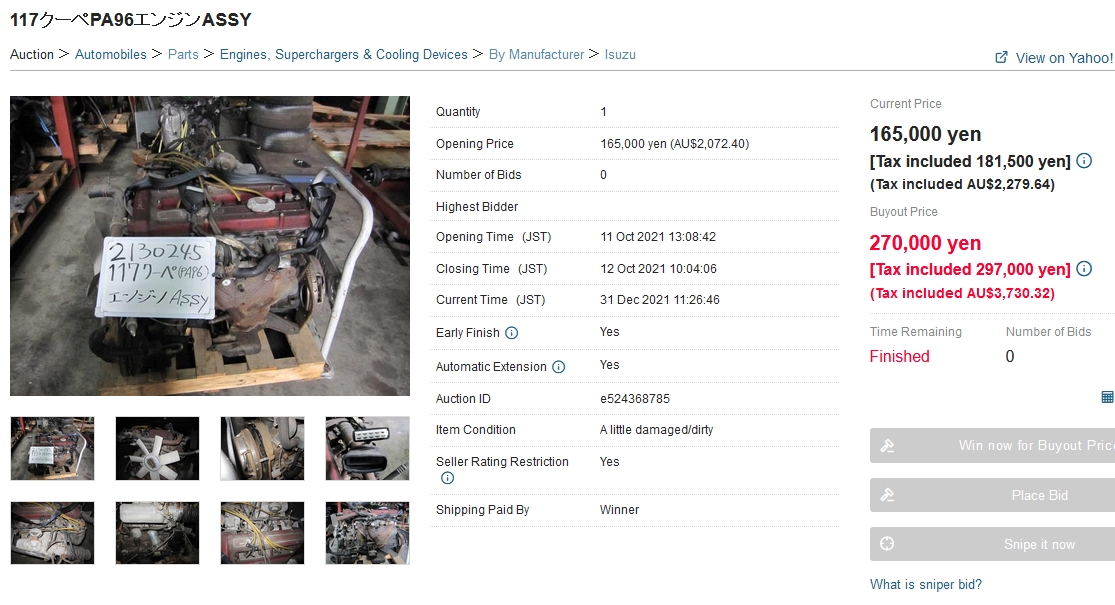117 DOHC engine on Yahoo auctions check prices.jpg