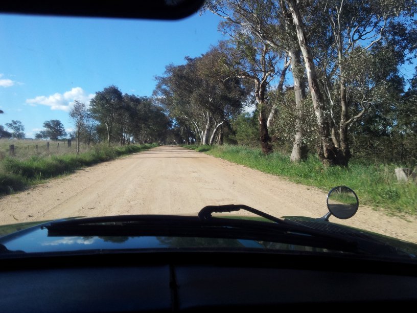 22 October - 26 - Wargeila Rd - rallying Bellett GTR 1000-Lakes-style - also hit 160 on asphalt on this road.jpg