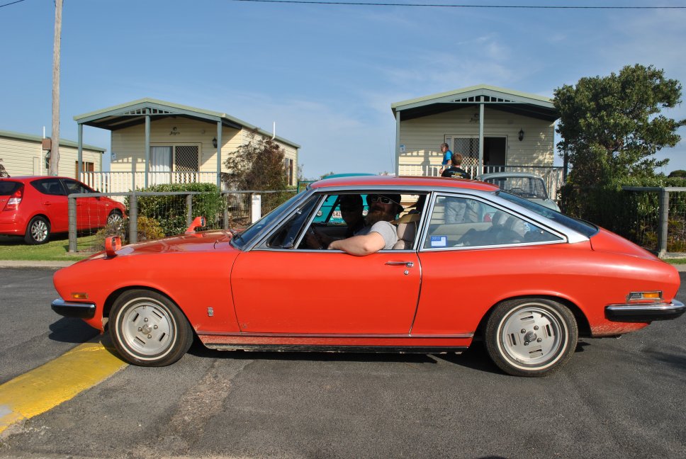 20 October - 74 - Merimbula Beach Resort - Gav and Gary in Isuzu 117.JPG