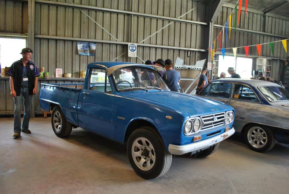 20 October - 27 - Bemboka - Gary Smith's shed - Stickman with Isuzu Wasp styleside.JPG