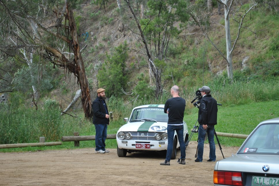 15 - Gav with film crew and Bellett.JPG